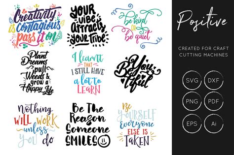 Positive Inspirational Quotes Graphic by illuztrate · Creative Fabrica