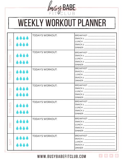 Workout And Meal Plan Template Get Motivated To Build The Perfect Schedule With Our Wide
