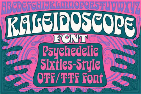 Kaleidoscope Psychedelic Font By Mysterylab Designs On Creativemarket