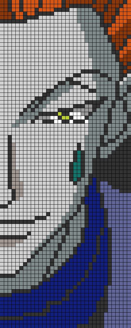 Killua Pixel Art Grid