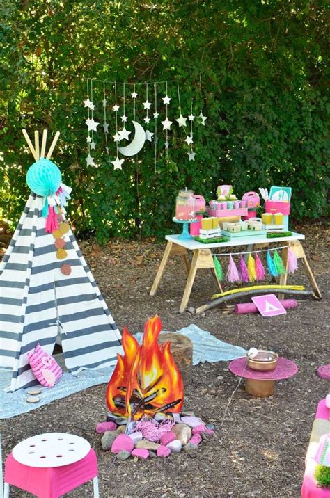 Camping Summer Camp Birthday Party Ideas Photo 8 Of 26 Happy Camper