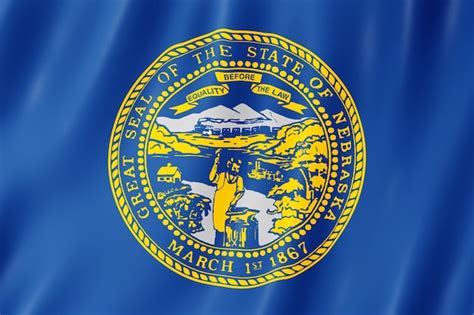 Premium Photo Flag Of Nebraska Usa 3d Illustration Of The Nebraska