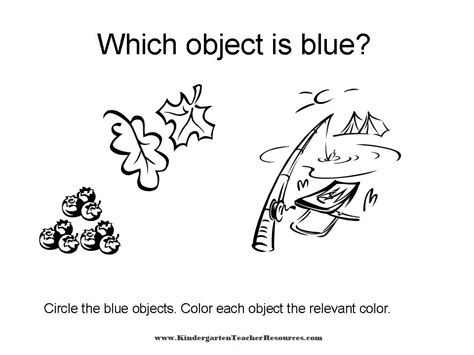 9 Best Images Of Blue Kindergarten Worksheet Color Word