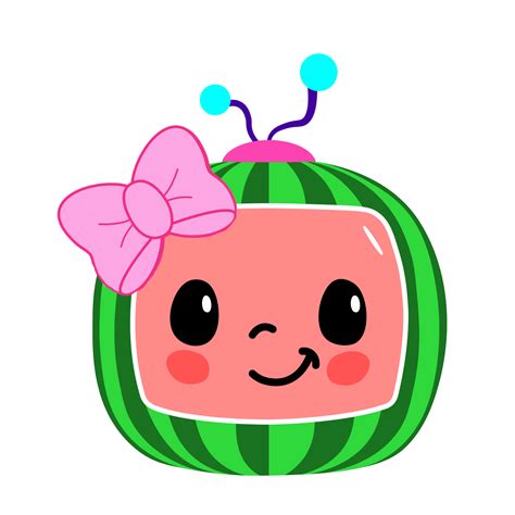 A Watermelon With A Pink Bow On It S Head