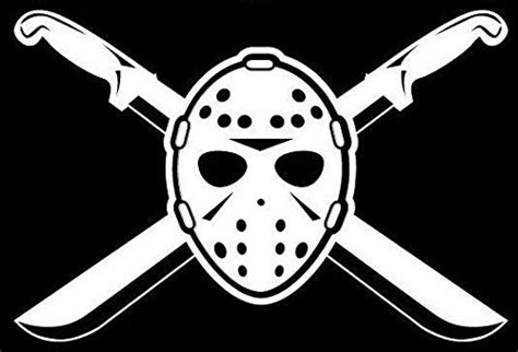 Download Jason Voorhees Mask Machetes Friday The 13th 6" White Car ...