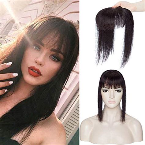 Buy 100 Real Human Hair Topper With Bangs Mono Base Crown Topper Hair Piece Clip In On Hair