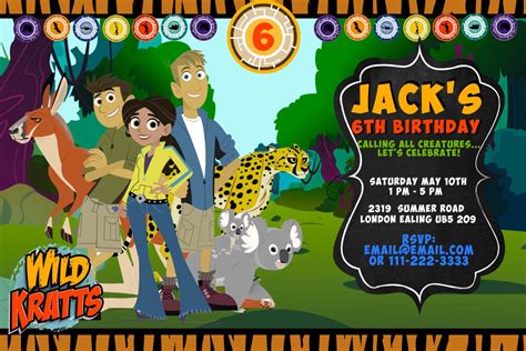 Wild Kratts Birthday Wild Kratts Birthday Invitation Wild Kratts Images And Photos Finder