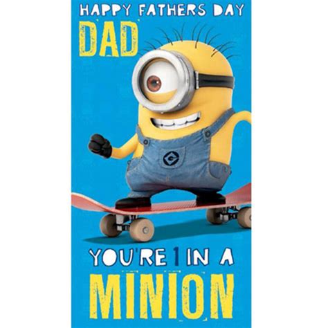 Dad In A Minion Fathers Day Minions Card Bbf01 Character Brands