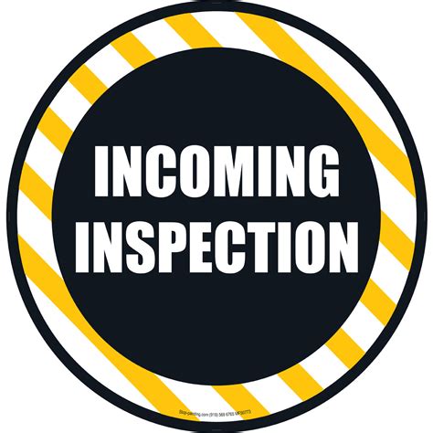Incoming Inspection Floor Sign Stop