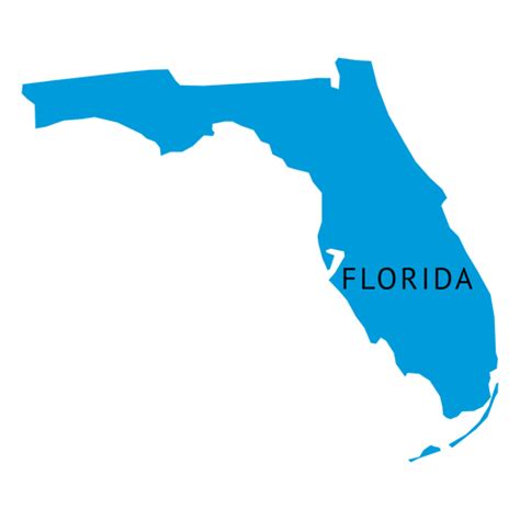 Florida state plain map - Transparent PNG & SVG vector file png image