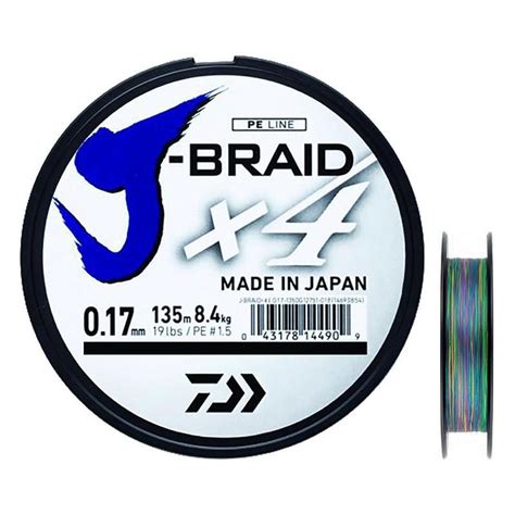 Treccia Daiwa J Braid X4b Multicolore 500m