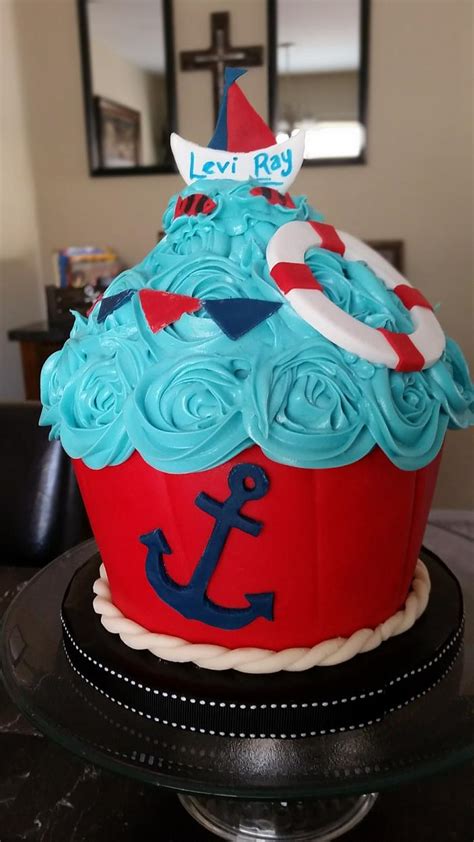 Nautical Smash Cake Decorated Cake By Sonia Cakesdecor