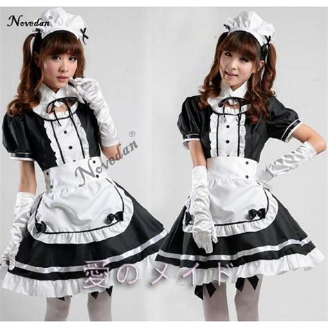 Plus size anime maid outfit. Sexy French Maid Costume Sweet Gothic Lolita Dress Anime ...