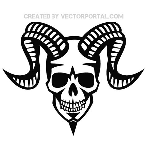 Devil Skull Graphics Royalty Free Stock Svg Vector