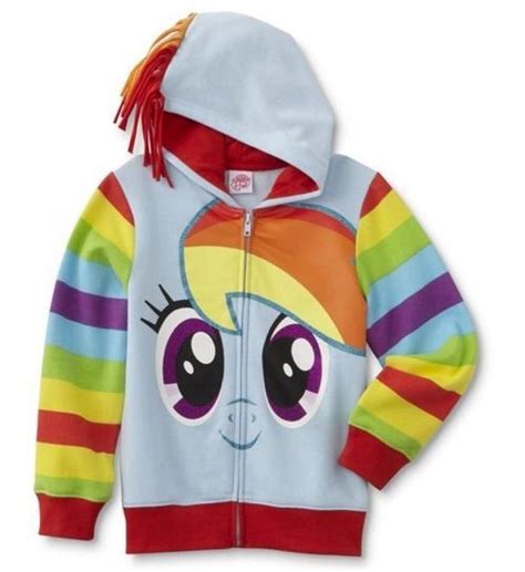 My Little Pony Rainbow Dash Jacket Girls 1416 New Mane On The Hood