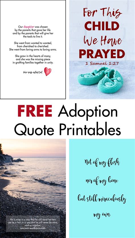 Free Adoption Quote Printables Rose Clearfield