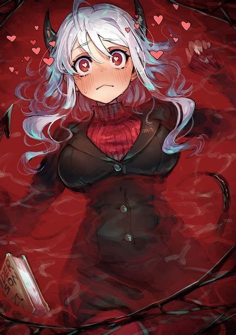 Modeus Crimson Cute Demon Demon Girl Girl Helltaker Solo Hd