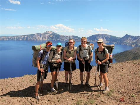 Stopping At An Overlook Above Crater Lake Oregon With Friends While
