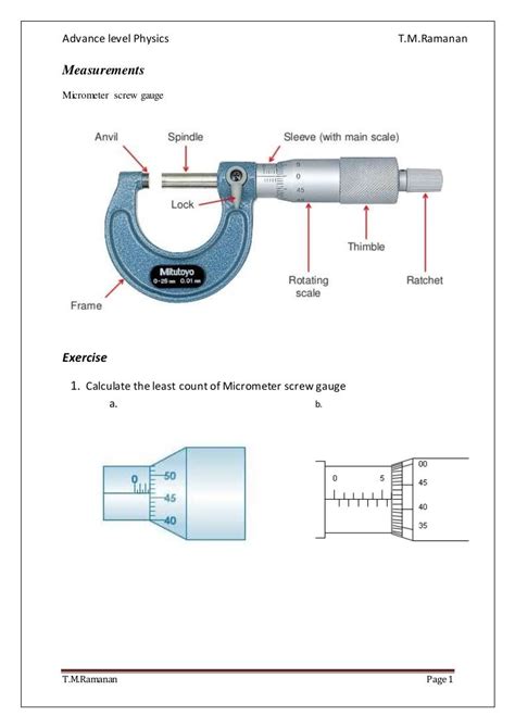 Metric Micrometer Reading Worksheet