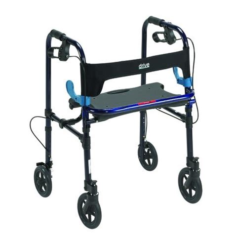 Clever Lite Folding Walker Wseat And Brakes Daily Care For Seniors