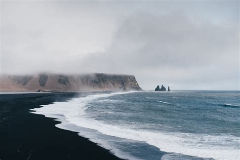 Black Sand Beach Iceland 4k Hd Wallpaper