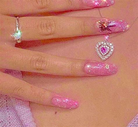 Pink Aesthetic Acrylic Nails