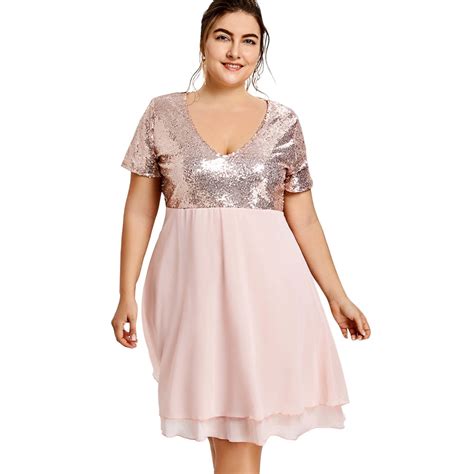 Buy Wipalo Cute Pink Cocktail Party Dress Women Plus