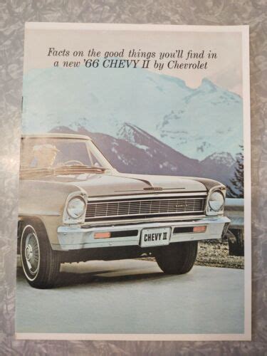1966 Chevrolet Nova Ss Chevy 2 Color Brochure Catalog Ebay