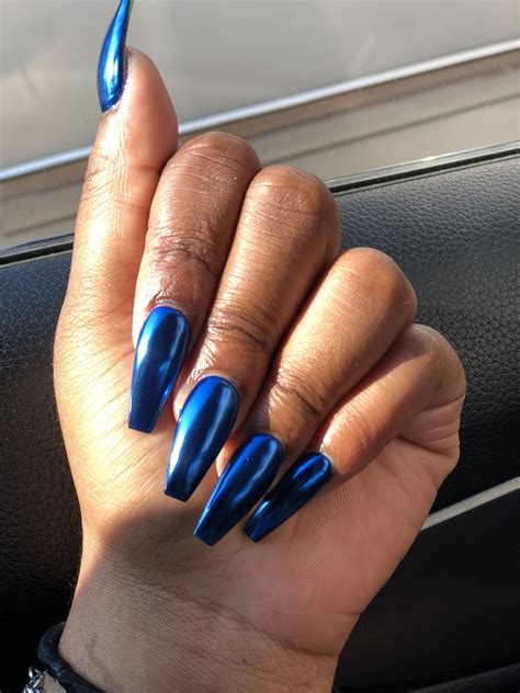 Royal Blue Chrome Nails Blue Chrome Nails Chrome Nails Nails