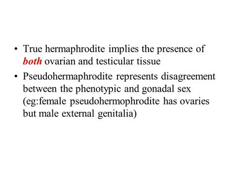 True Vs Pseudo Hermaphrodite Medicine True Ovarian