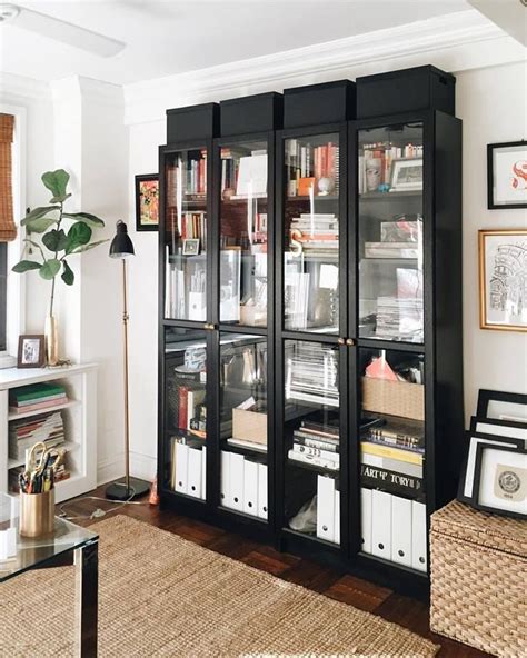 Ikea Billy Bookcase With Glass Doors Furniture