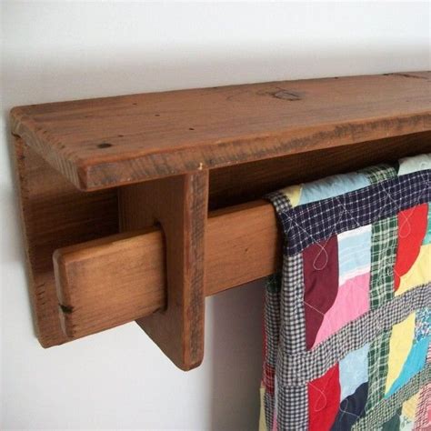 Blanket rack holder wall hanging wood quilt rack 55 wide pine wall display quilt rack. Furniture, Wooden Quilt Hangers For Walls: 12 Wooden Quilt ...