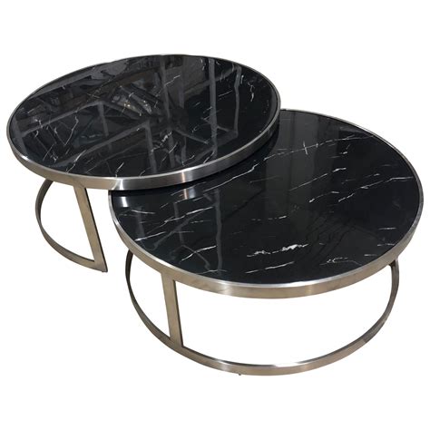 Sterling Coffee Table Set Black Marble Future Classics Furniture