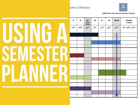 College Semester Planner Template Collection