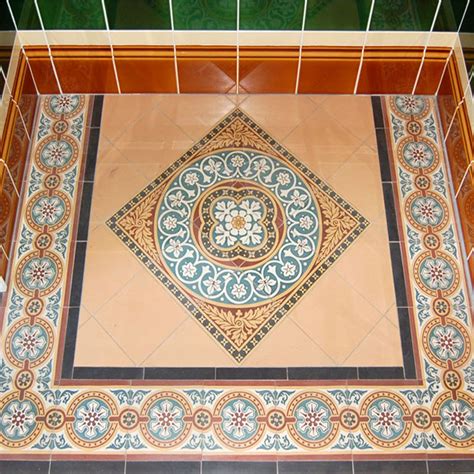 Jacks Field Mosaic Floor Tiles Inset Centre