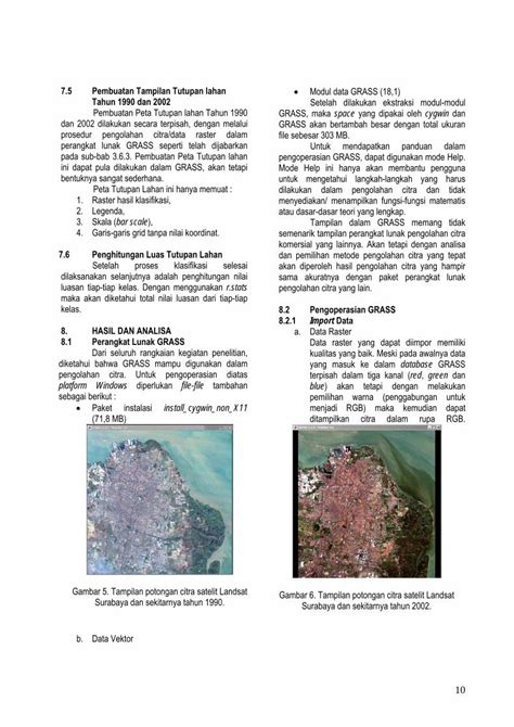 PDF STUDI PERUBAHAN TUTUPAN LAHAN DENGAN CITRA LANDSAT MENGGUNAKAN