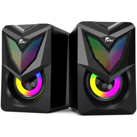 Njsj Computer Speakers 20 Usb Powered Speaker For Desktop Portable
