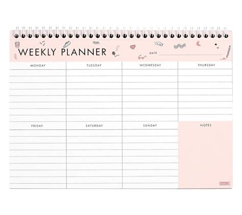 A4weeklyplanner Planner Template Schedule Printable Word Doc