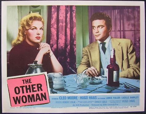 Lobby Card For Hugo Haas The Other Woman 1954 Film Noir With Cleo Moore