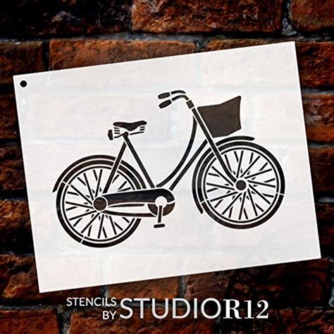 Bicycle Stencil By Studior12 Fun Vintage Art Mylar Template Paint
