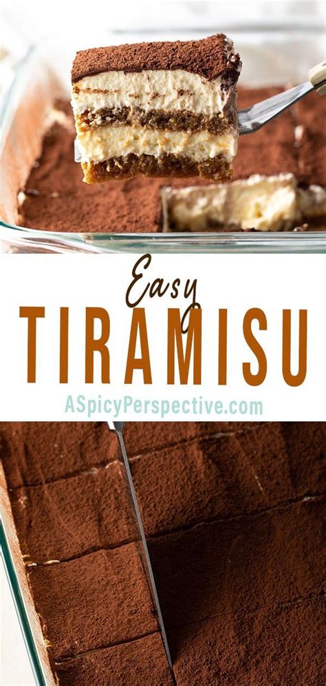 Easy Tirami Dessert In A Glass Dish With A Fork