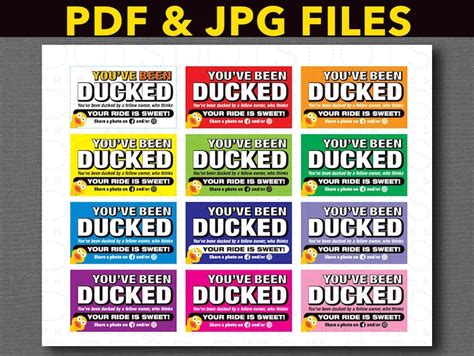 You've Been Ducked Printable Free
