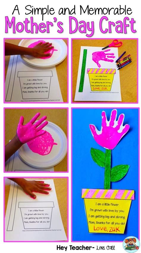 Love the handprint, footprint, egg carton and flower craft ideas! Mother's Day HandPrint Flower Craft: A simple but ...