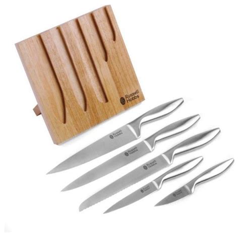 Russell Hobbs Memphis 5 Piece Knife Block Set Modern Knife Sets