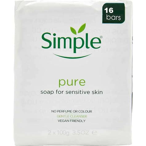 Simple Pure Soap For Sensitive Skin 100g X 16 Bars Woolworths