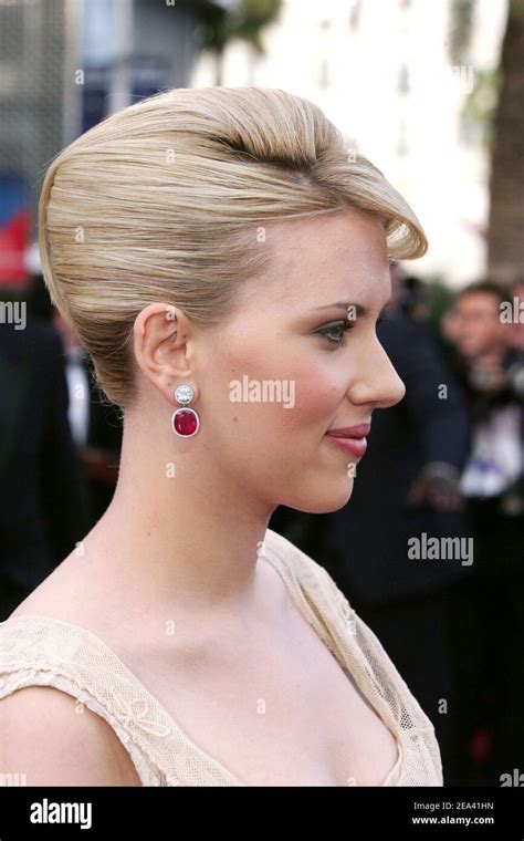 Scarlett Johansson Wearing Chopard Earrings Arrives For The Screening