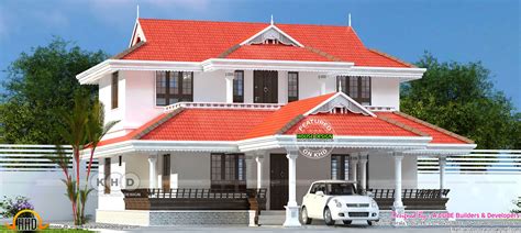 2145 Square Feet Typical Kerala Model Sloped Roof Home Kerala Home