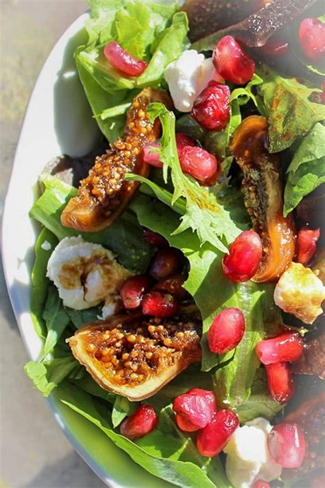 Fig Salad With Pomegranates Recipe Salad Side Dishes Fig Salad