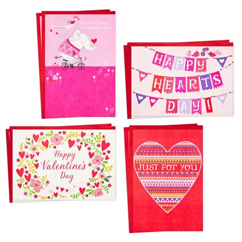 Charming And Cheery Assorted Valentines Day Cards Pack Of 8 Boxed