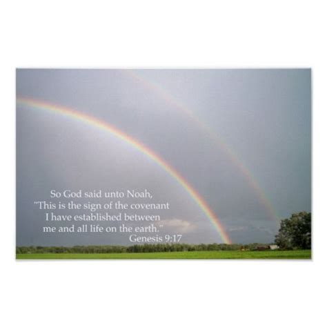 Gods Promise To Noah In The Rainbow Poster Gods Promise